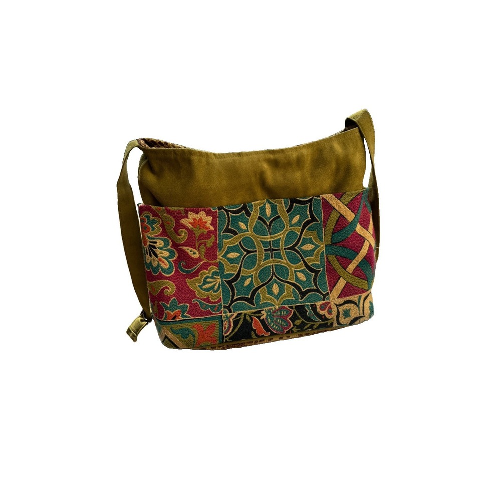Atenti USA Tapestry Shoulder Bag Boho Patchwork Leopard Lined Y2K Hobo Purse